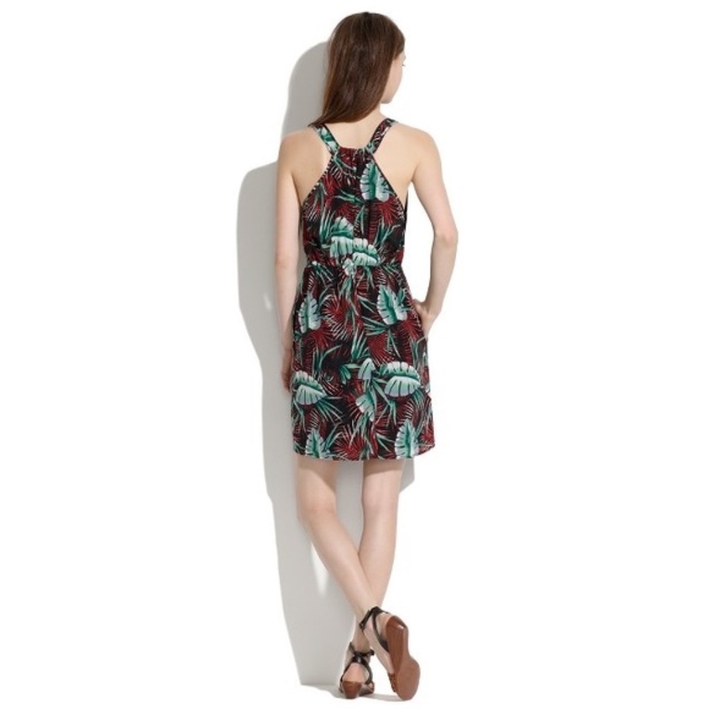 Madewell Silk Dress Plant Print Size 4